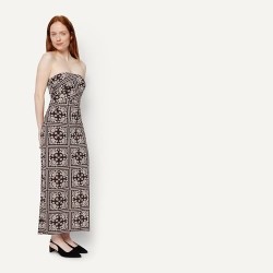 Women's Slim-Fit Matte Jersey Strapless Maxi Dress