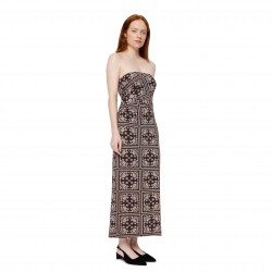 Women's Slim-Fit Matte Jersey Strapless Maxi Dress