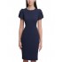 Womens Tulip Short Sleeve Scuba Crepe Mini Dress