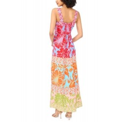 Women's Multi Color Floral Thick Strap Maxi Dress