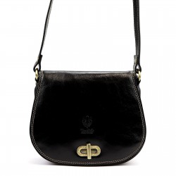 Italian Leather Crossbody Bag Women's Genuine Leather Shoulder Bag Classic Saddle