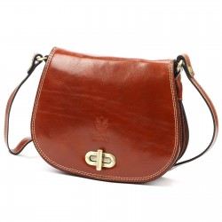 Italian Leather Crossbody Bag Women's Genuine Leather Shoulder Bag Classic Saddle