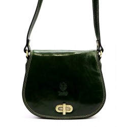 Italian Leather Crossbody Bag Women's Genuine Leather Shoulder Bag Classic Saddle