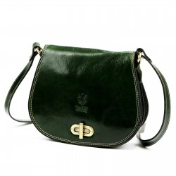 Italian Leather Crossbody Bag Women's Genuine Leather Shoulder Bag Classic Saddle