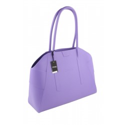 Unique Women's Bag Purple Textured Silicone Waterproof Double Handle