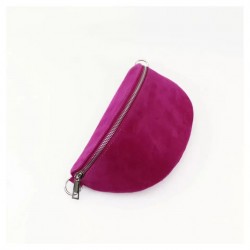 Women's Italian Suede Leather Sling Crossbody Bum Bag Travel Passport Purse
