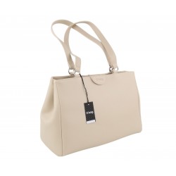 Vienna Women's Bag Beige Double Handles Closure Lined Square
