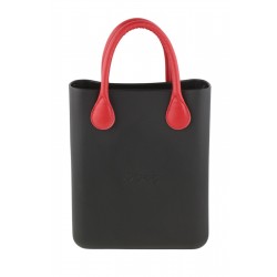 Chic Women's Bag Black Red Double Handle Inner Square Tote Bag