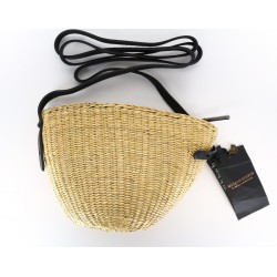 Maison Scotch Women's Shoulder Bag Light Brown Straw Summer Casual Wallet
