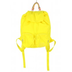 Back Lolos Graz Women's Drawstring Bag Rucksack Neon Yellow