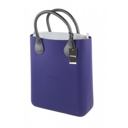 Chic Women's bag Blue Mini Square Tote Double Handles Inner bag