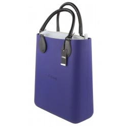 Chic Women's Bag Blue Twin Handles Inner Pouch Mini Square Tote