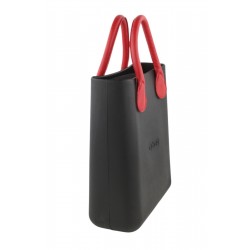 Chic Women's bag Black Textured Front Inner bag Square Tote