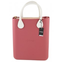 Chic Women's Bag Pink Dual Handles Inner Pouch Mini Square Tote