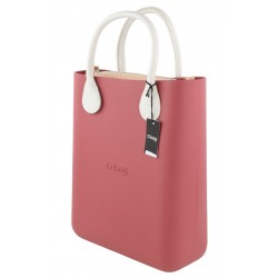 Chic Women's Bag Pink Dual Handles Inner Pouch Mini Square Tote