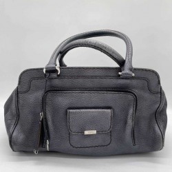'S Handbag Tote Small Leather Navy Women's USED FROM JAPAN