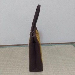 Bag Minsa Woven a mano sin usar amarillo Okinawa