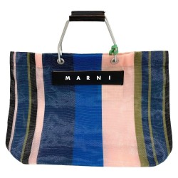 Handbag de Malla a Rayas Flower Market Bag de Compras Multicolor Women's