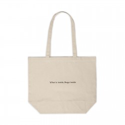 What is inside, Stays inside Bag de compras de Canvas Bag mensaje secreto