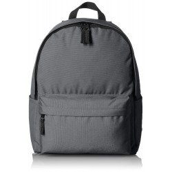 Basics Classic School Backpack with Multiple Compartments, Sturdy Construction, Adjustable Straps - Grey