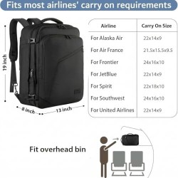Carry on Backpack, Extra Large Travel Backpack Expandable Airplane Approved Weekender Bag for Men and Women's, Water Resistant Lightweight