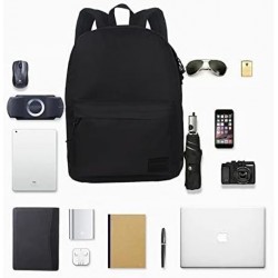 Casual Laptop Backpack for Men and Women's, Work backpack, Black Backpacks, College School Backpack for Boys and Girls, USB Charging Port,