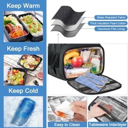 Inch Backpack for Men, Extra Large Work Backpack with Lunch Compartment, Water Resistant Insulated Cooler Computer Bag, Sturdy Padded Carry