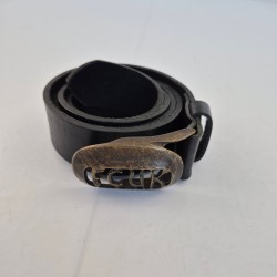 French Connection Mens Parallel Line Casual Belt Black