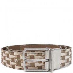 Bally B Chain Snake Effect Leather Belt – Multicolour, Size 120