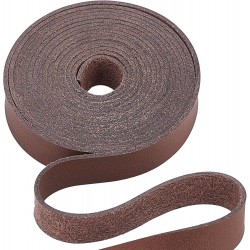 Leather Belt Strap with Smooth Grain Finish 1.5" Wide with Snaps