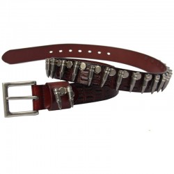 Unsex Punk Knight Belt Handmade Genuine Leather Personalized Bullet Belt