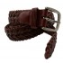 Women's Casual Belt Brown Braided Leather Size 44"