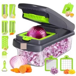 / Multifunctional 15 In 1 Handheld Vegetable Chopper Onion Cutter Potato Peeler Kitchen Fruits Slicer Vegetable Cutter