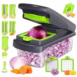 / Multifunctional 15 In 1 Handheld Vegetable Chopper Onion Cutter Potato Peeler Kitchen Fruits Slicer Vegetable Cutter