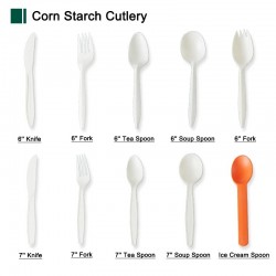 Biodegradable PP Dispos Fork Spoon Knives Cornstarch Plastic Utensils Restaurant To Go Cutlery Set Disposable With Napkin 25%
