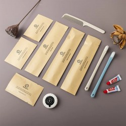 Eco-friendly Biodegradable Disposable Portable Travel Toiletry Set Hotel Bathroom Kit Daily Necessities Convenience Facilities