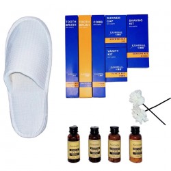 ized Eco-friendly Disposable Hotel Amenities Set Blue Gift Box Set of All Facilities Bathroom and Toiletries Travel SetFREE shippingLowest among