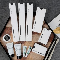 ised Eco-friendly Disposable Plastic Hotel Bathroom Amenities with Personalised Logo and Note 25%