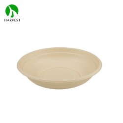 certifiedEco Friendly Biodegradable Disposable Small Takeaway Round Pulp Bagasse 24 32 oz Salad Food Packaging Bowl 25%