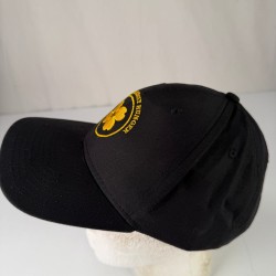 Hfit Baseball Cap Men's Adjustable Black Score Against Hunger Cotton Hat