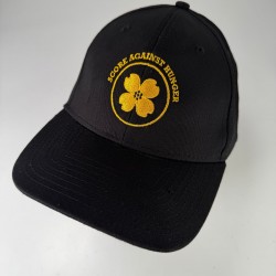 Hfit Baseball Cap Men's Adjustable Black Score Against Hunger Cotton Hat