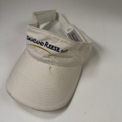 Vitronic Visor Hat Adams and Reese LLP White Adjustable One Size Cotton