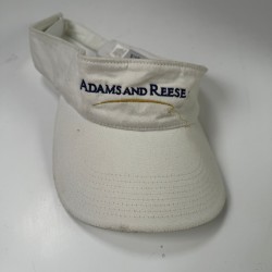 Vitronic Visor Hat Adams and Reese LLP White Adjustable One Size Cotton