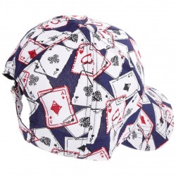 Baseball Hat Card Pattern Peaked Cap For Women Men Summer Decoration