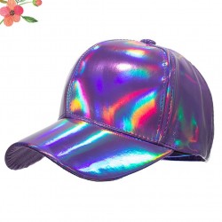 Fashion Solid Color Baseball Sun Block Hat Outdoor Travel Headdress (Purple)