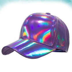 Fashion Solid Color Baseball Sun Block Hat Outdoor Travel Headdress (Purple)