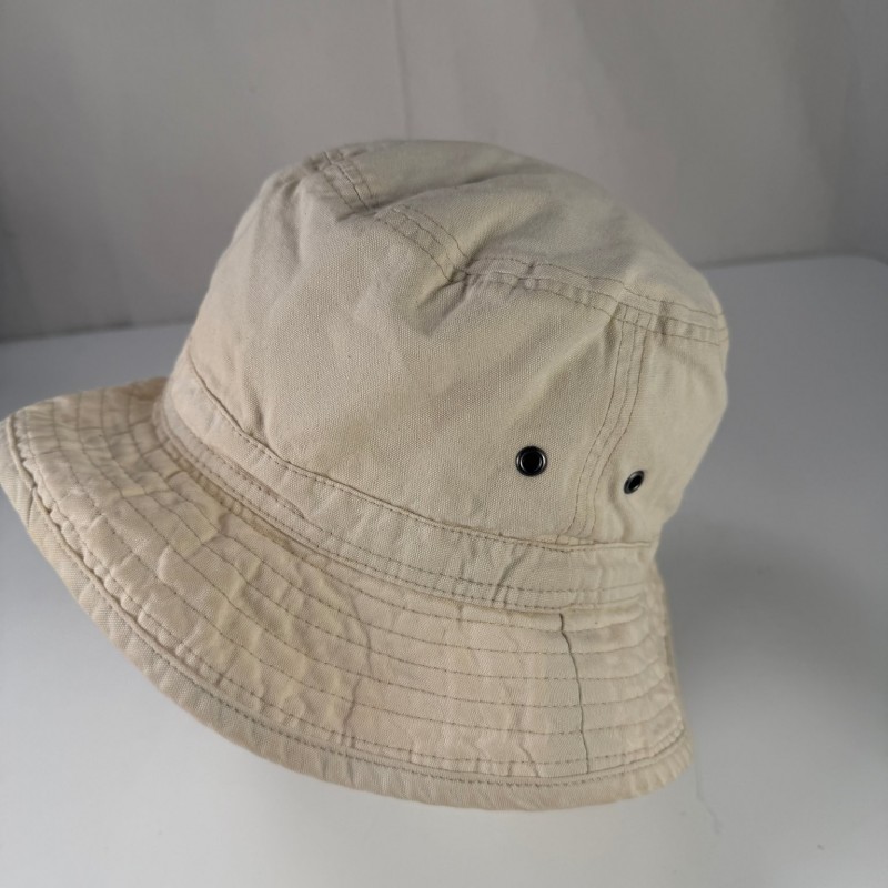 Men's Bucket Hat Khaki Beige One Size Cotton Breathable Summer Casual Outdoors
