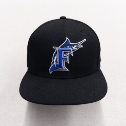 59FIFTY Florida Marlins Fitted Hat Black Blue World Series Patch 7 3/8