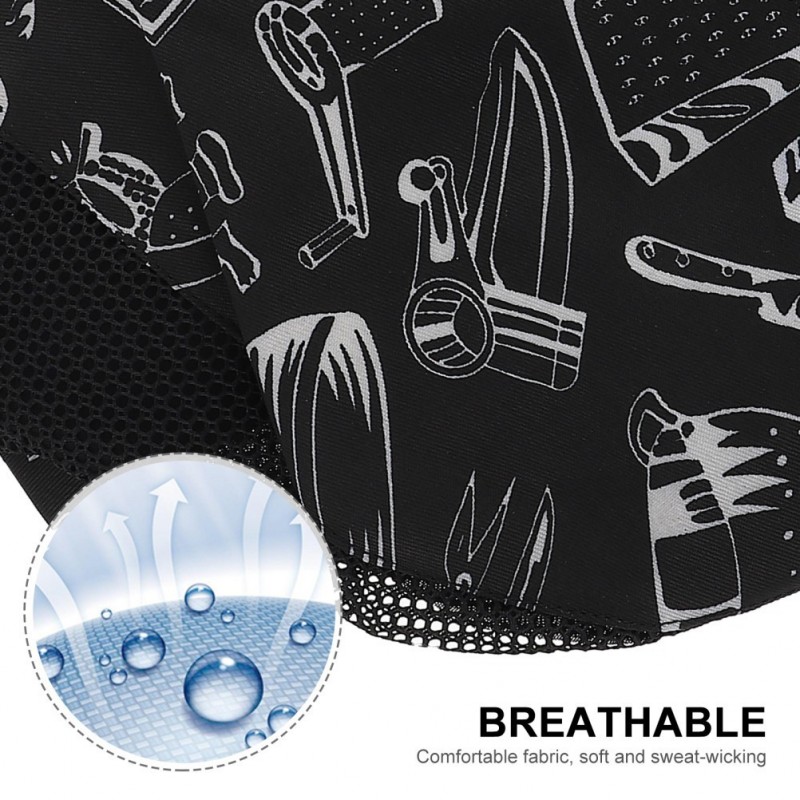 2pcs Chef Beret Hat Breathable Chef Kitchen Hat Cook Catering Caps Waiter Caps