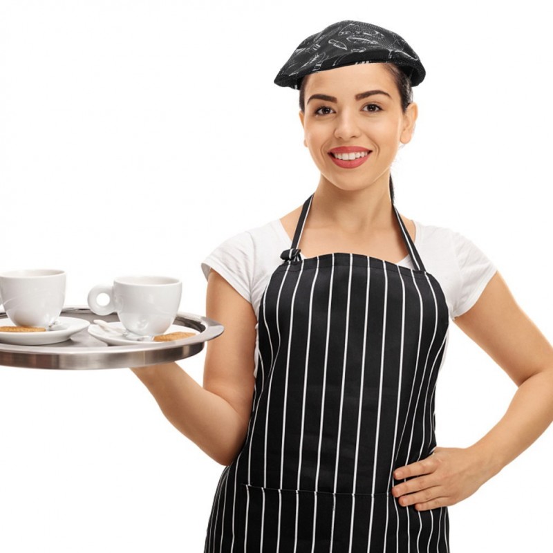 2pcs Chef Beret Hat Breathable Chef Kitchen Hat Cook Catering Caps Waiter Caps